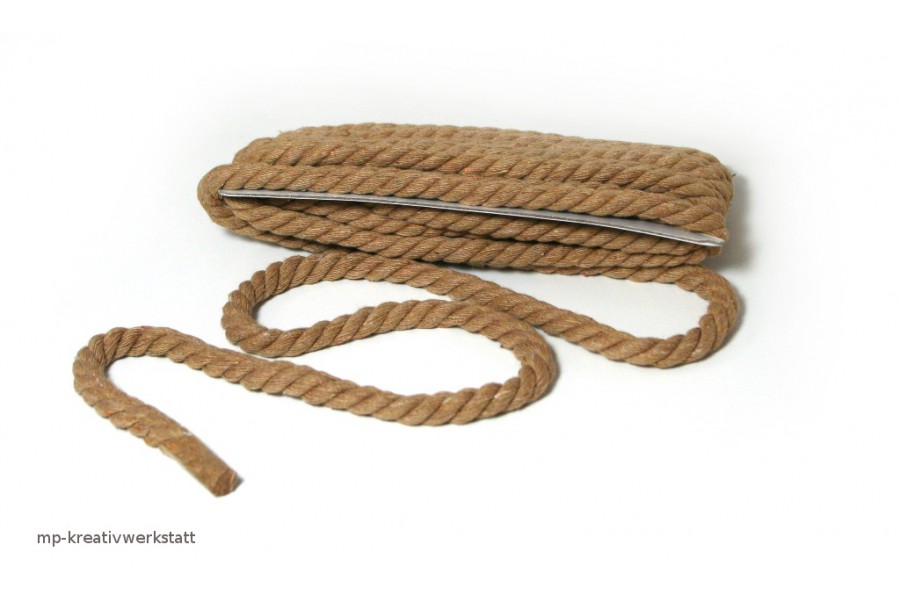 Kordel  Baumwolle braun 9mm breit